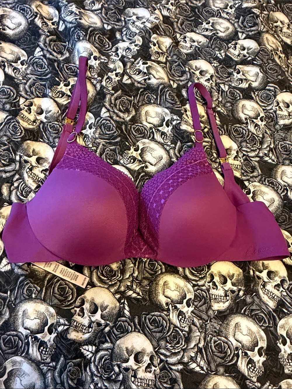 32C Victoria’s Secret Purple Lace-Trim multi back push up Bra - Women Bras